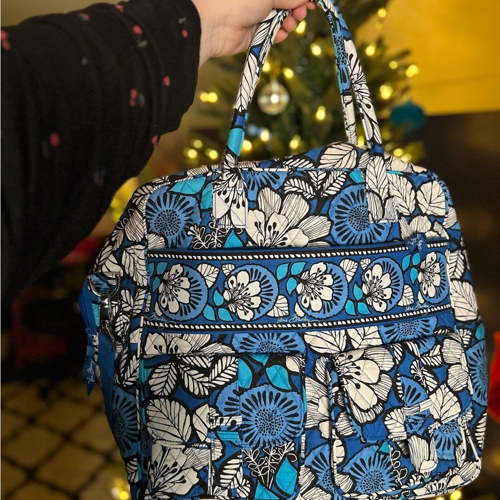 Vera Bradley Blue and White Floral Travel Bag